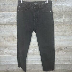 Studio Only black cropped raw hem jeans size 27